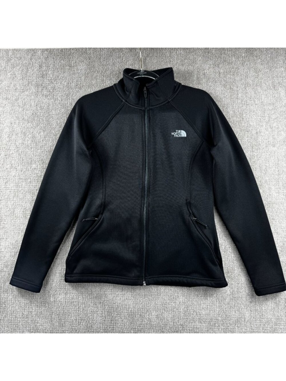 The North Face Agave Fleece Full Zip Jacket Womens S Black Luxe Stretch Track